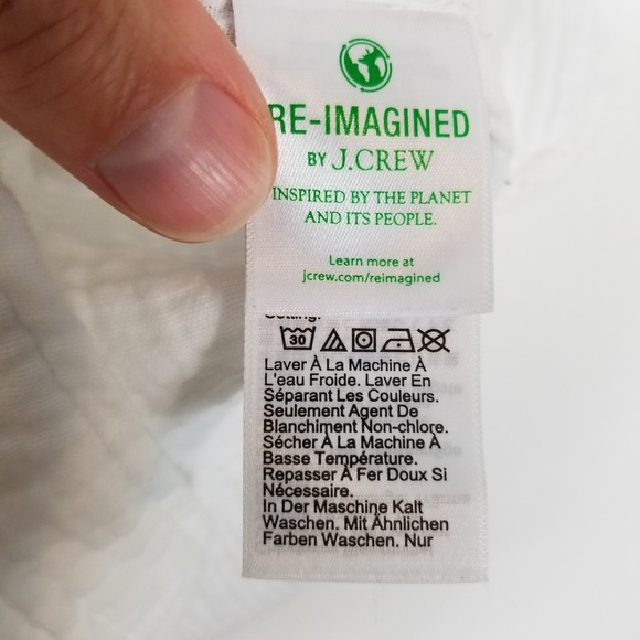 J.Crew Garçon Classic Double-gauze Shirt Sz 8 Women White Button Up Classic - Picture 7 of 8